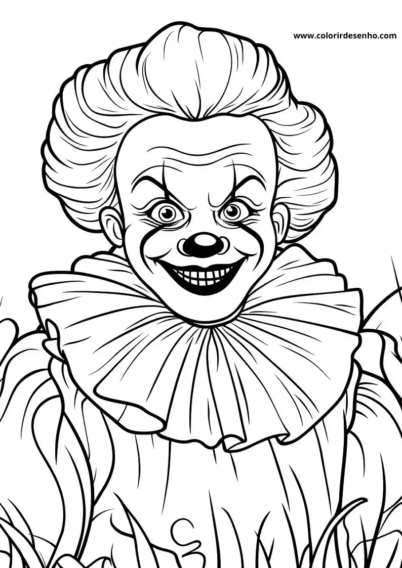 Clown Coloring Pages For Kids And Adults 29