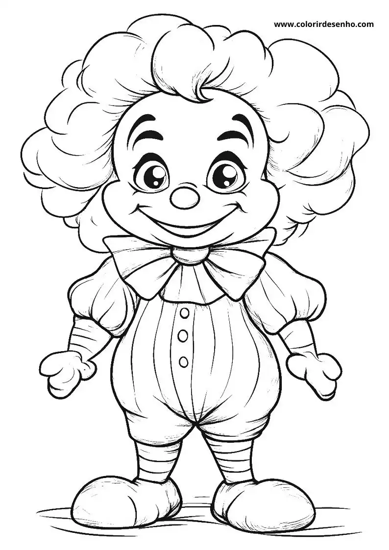 Clown Drawing For Kids To Color 82