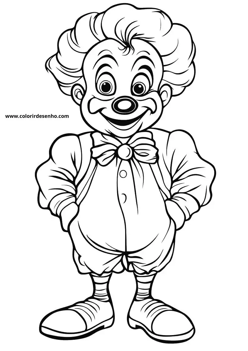 Clown Drawing For Kids To Color 86