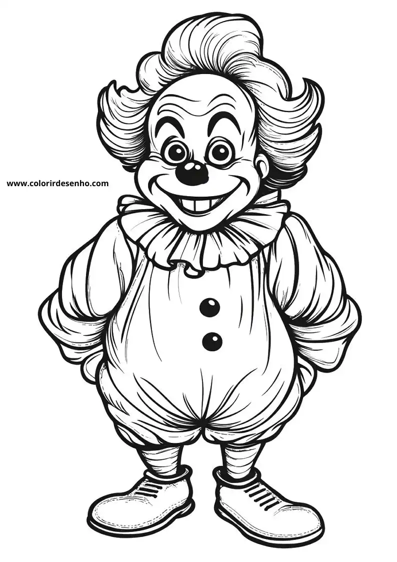 Clown Picture Coloring Pages 115