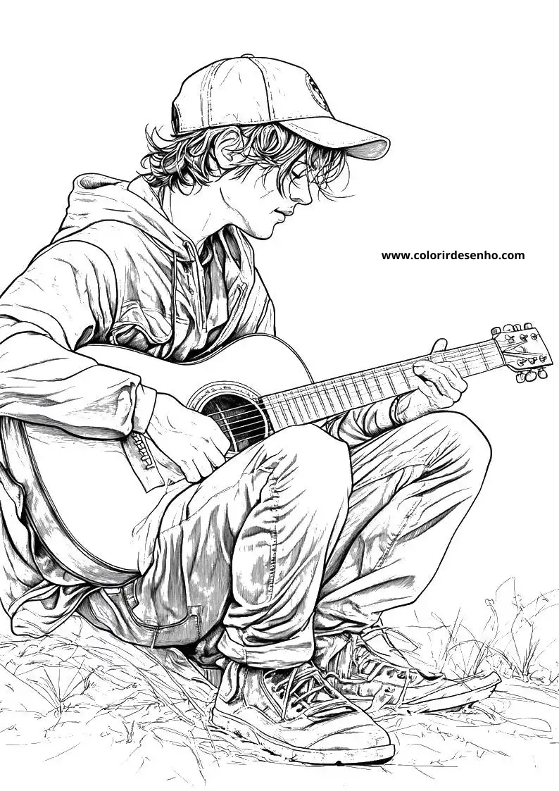 Country Music Coloring Pages 11