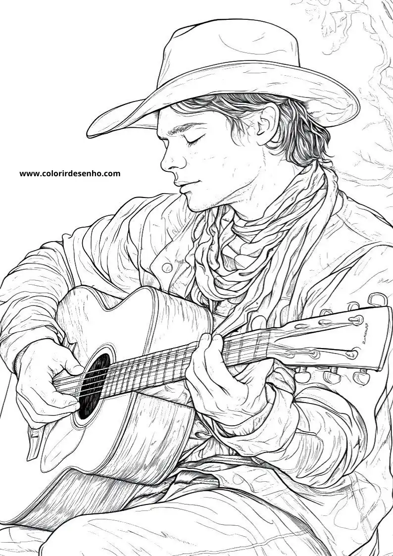 Country Music Coloring Pages 4