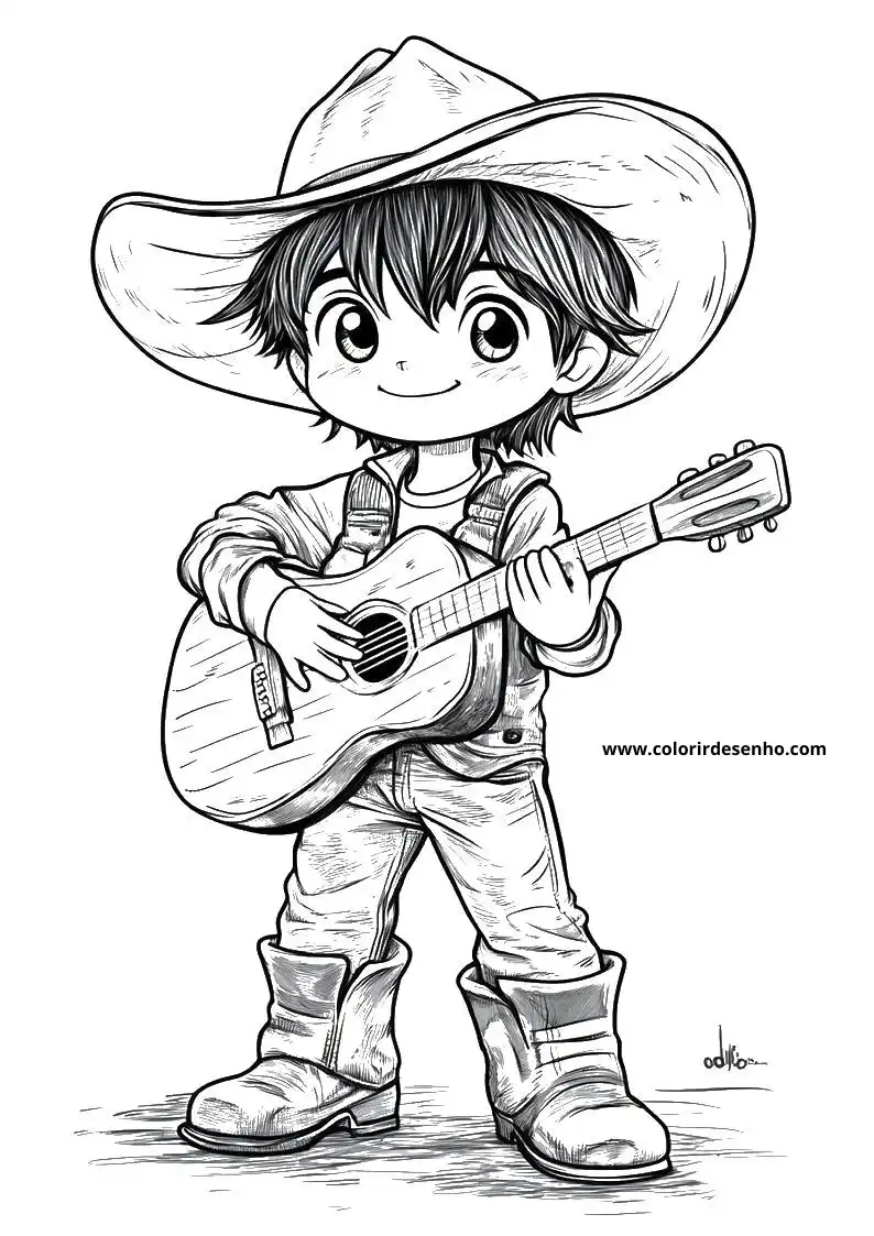 Country Music Coloring Pages 6