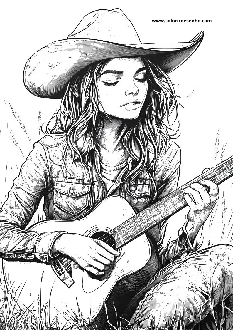 Country Music Coloring Pages 8