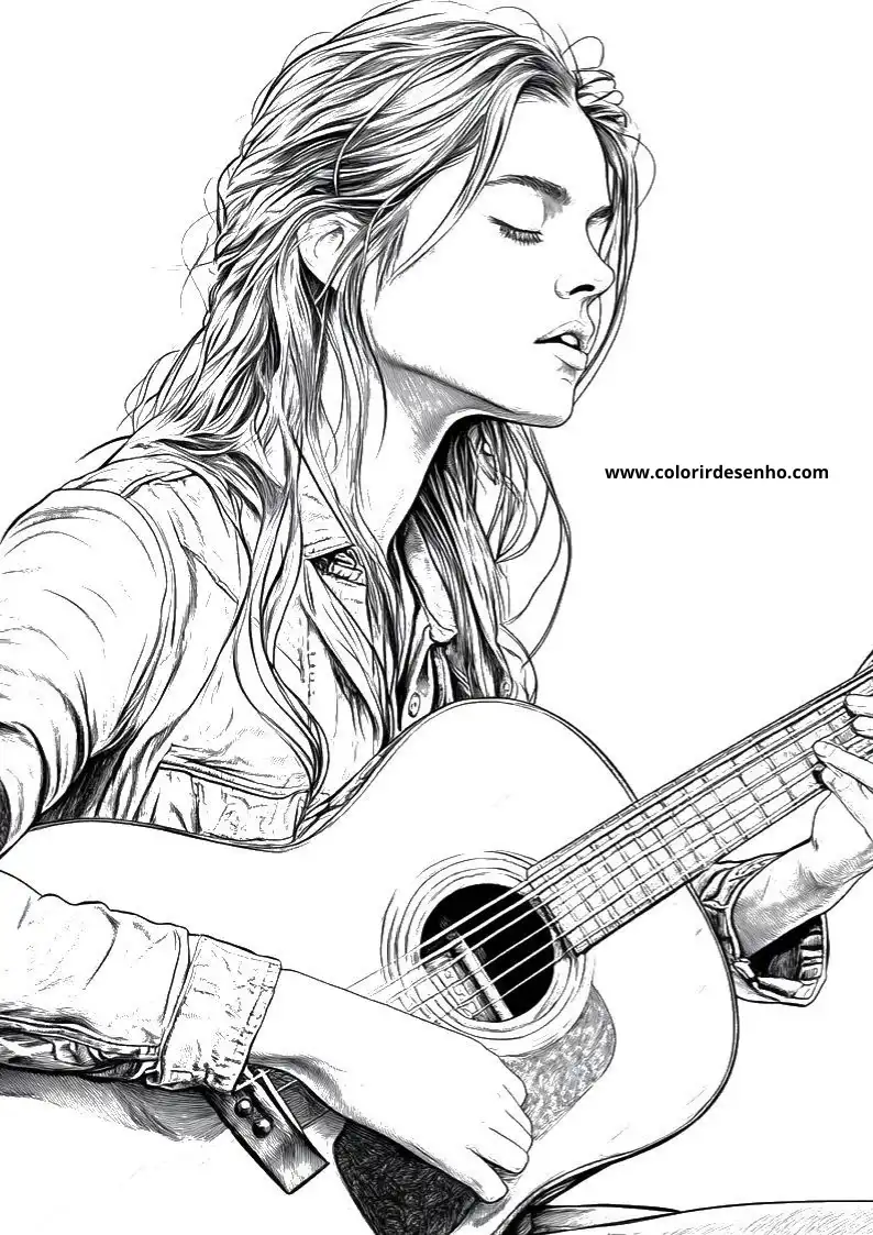 Country Music Coloring Pages 9