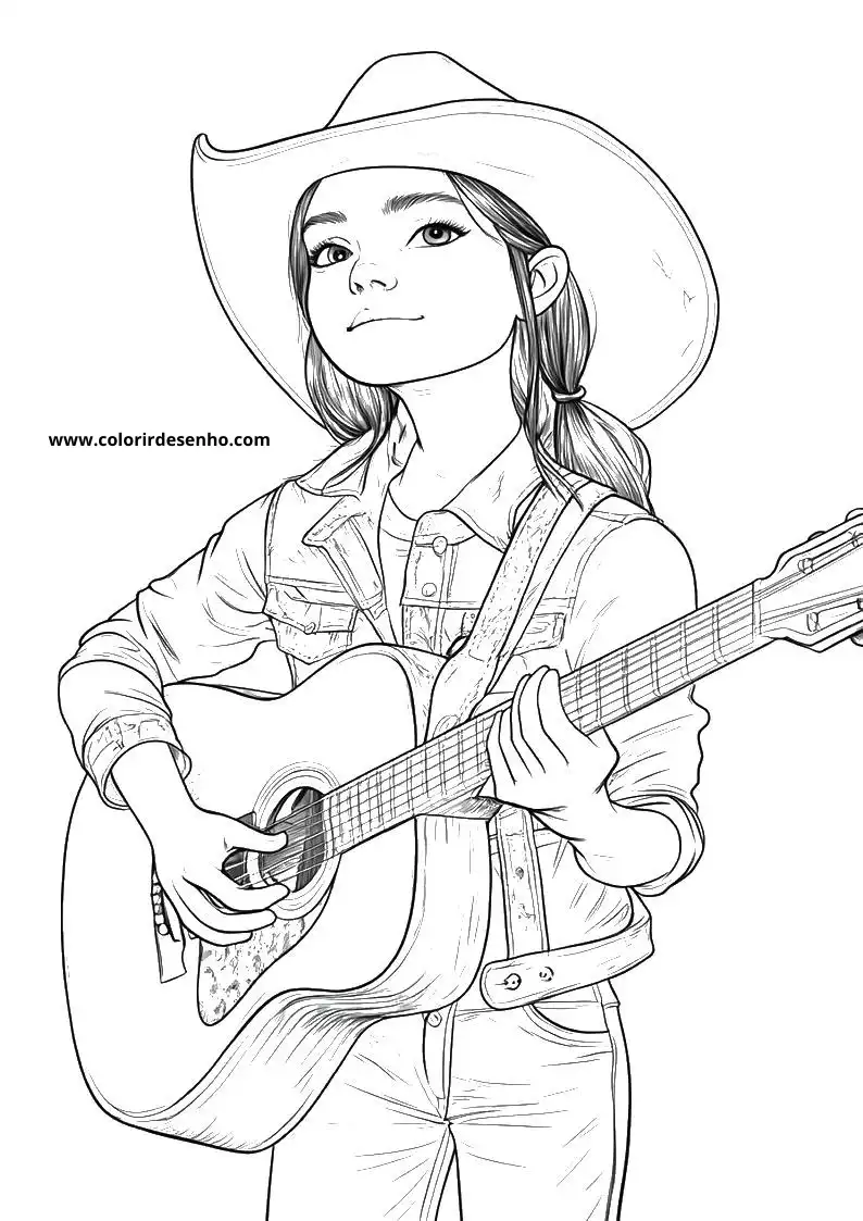 Country Music Coloring Sheet 2