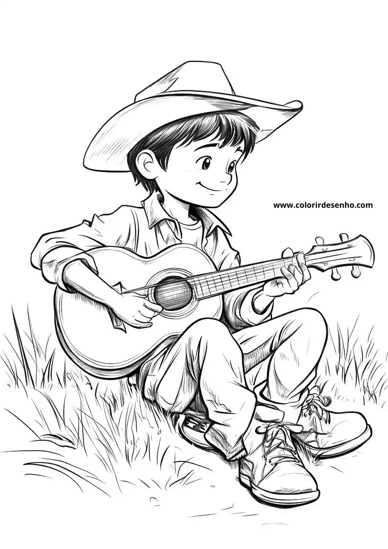 Country Music Free Printable Coloring Pages 3