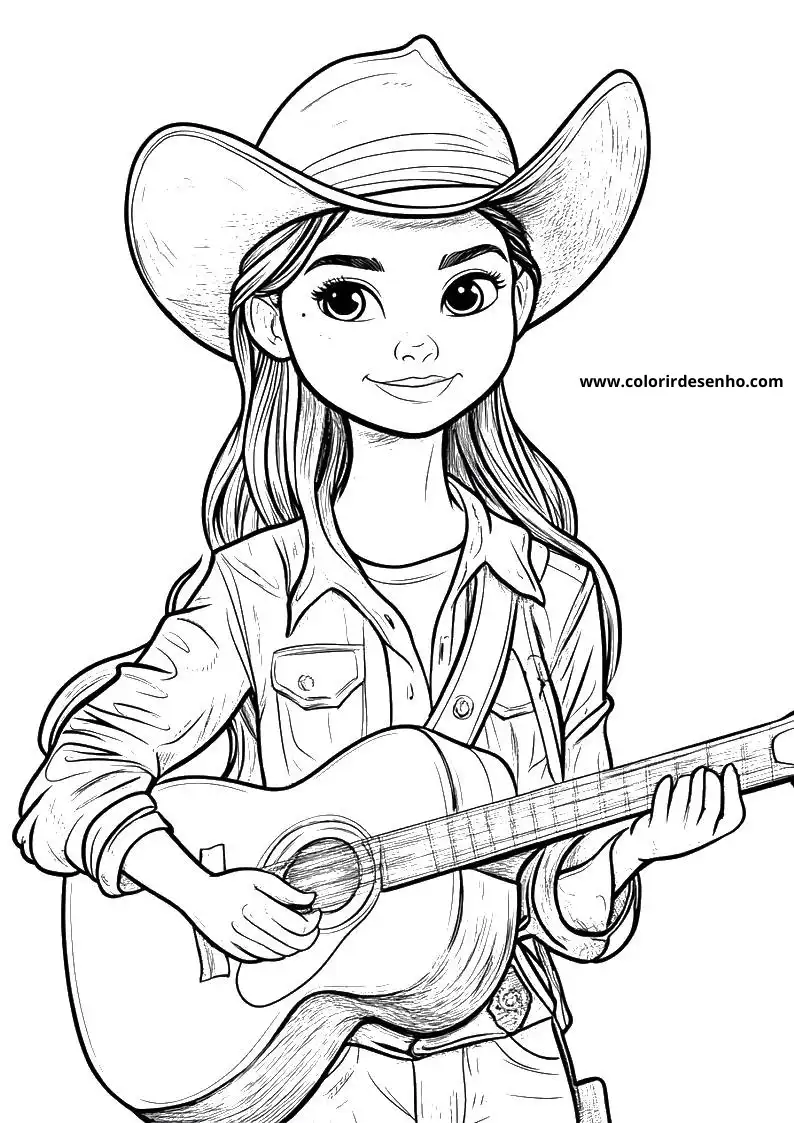 Country Music Picture Coloring Pages 6