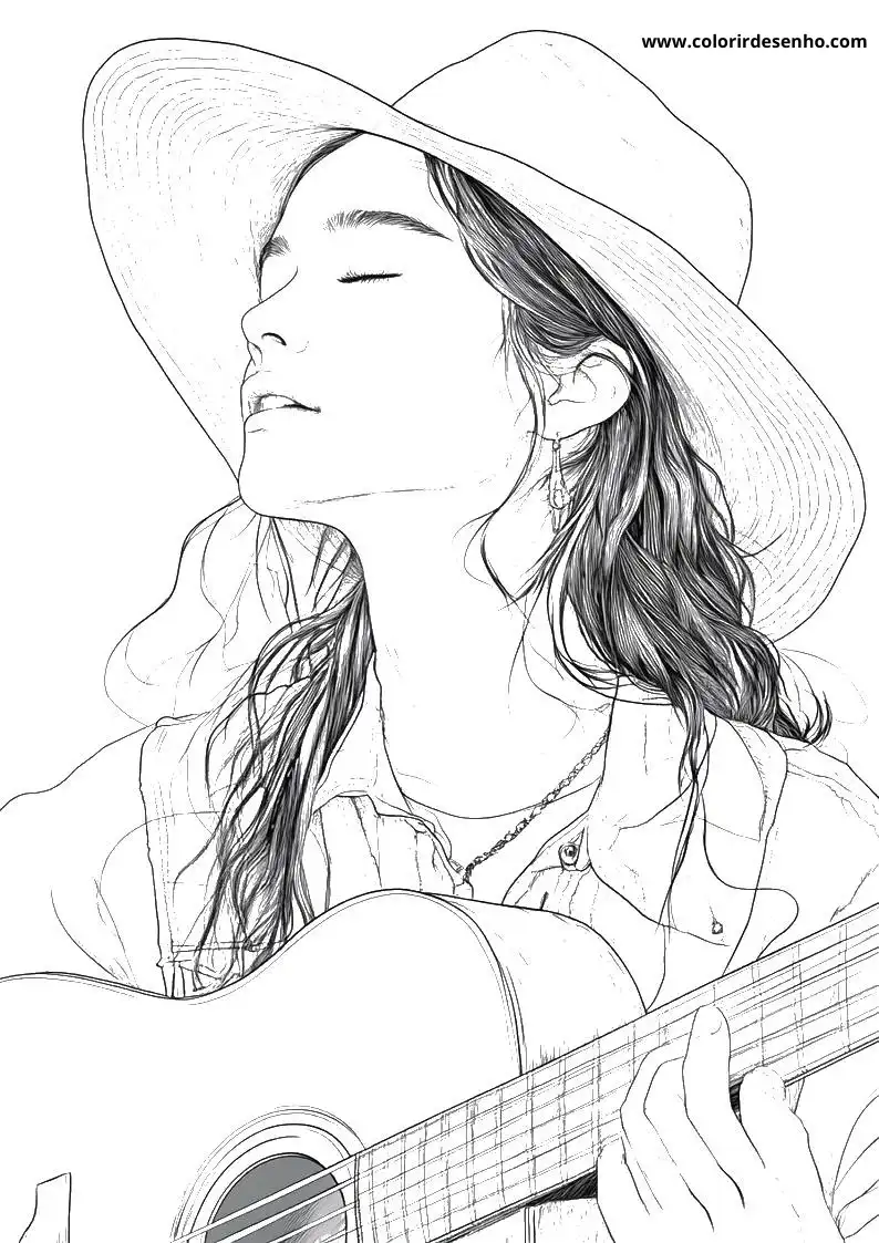Country Music Picture Coloring Pages 8
