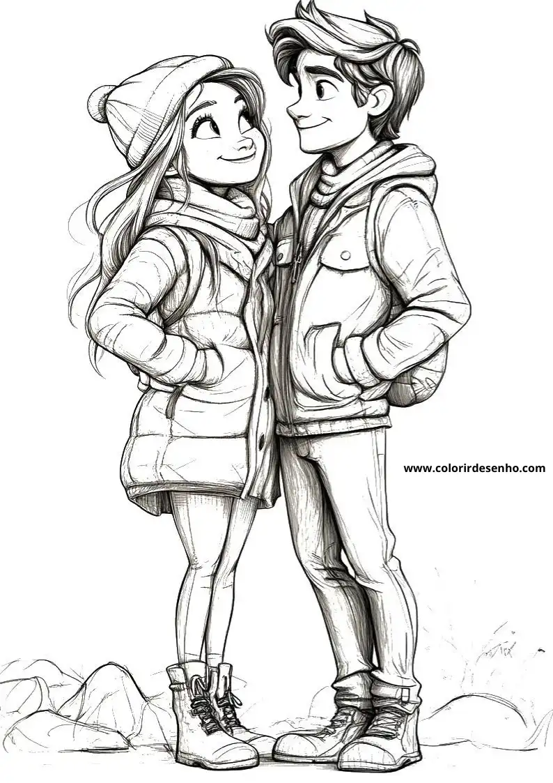 Couples Coloring Pages 1