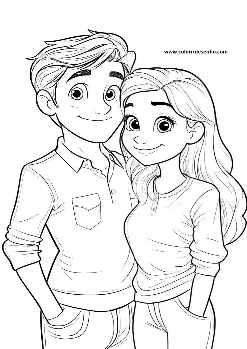 Couples Coloring Pages 10