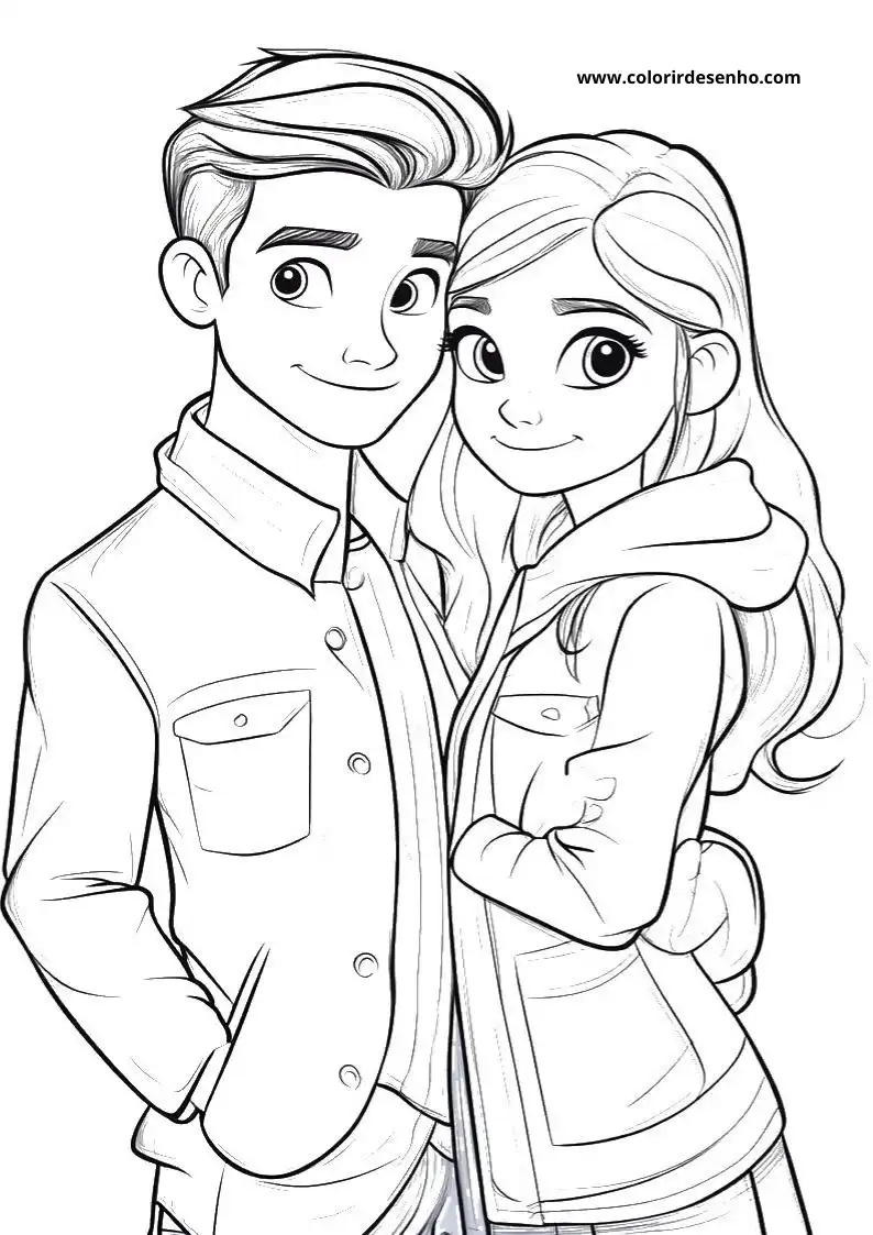 Couples Coloring Pages 11