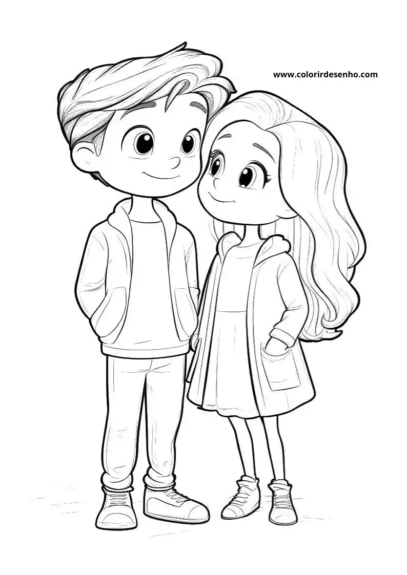 Couples Coloring Pages 13