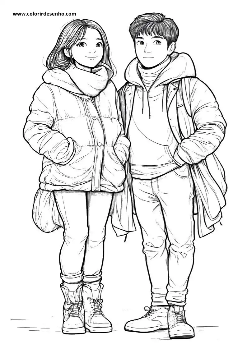 Couples Coloring Pages 7