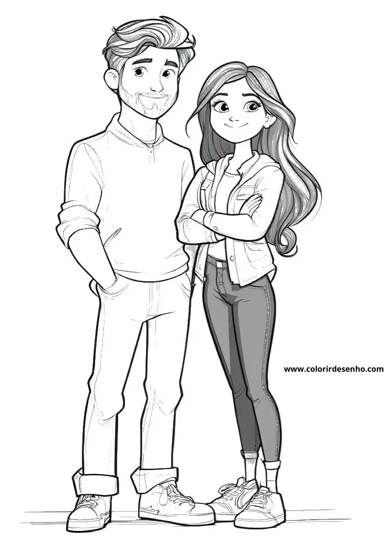 Couples Coloring Pages 8