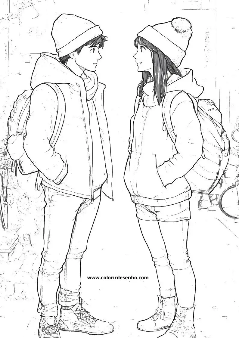 Couples Coloring Pages For Kids And Adults 9
