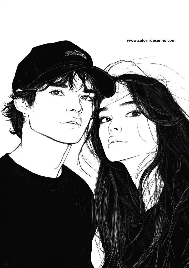Couples Free Printable Coloring Pages 3