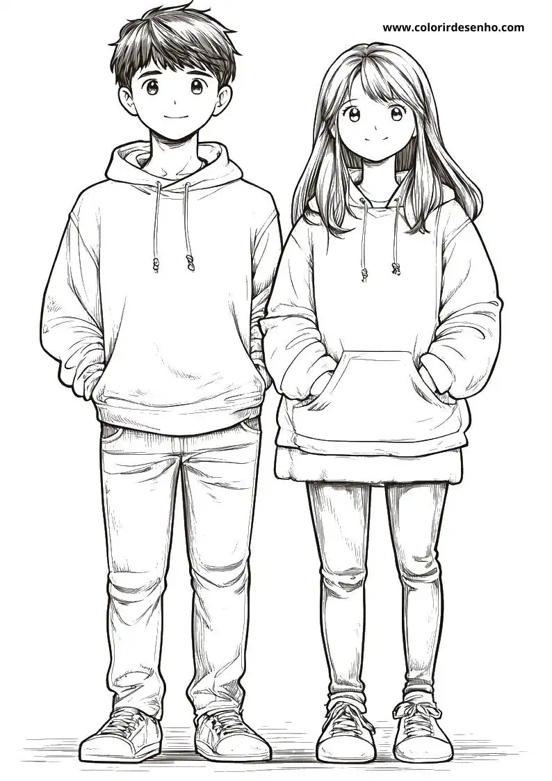 Couples Free Printable Coloring Pages 7