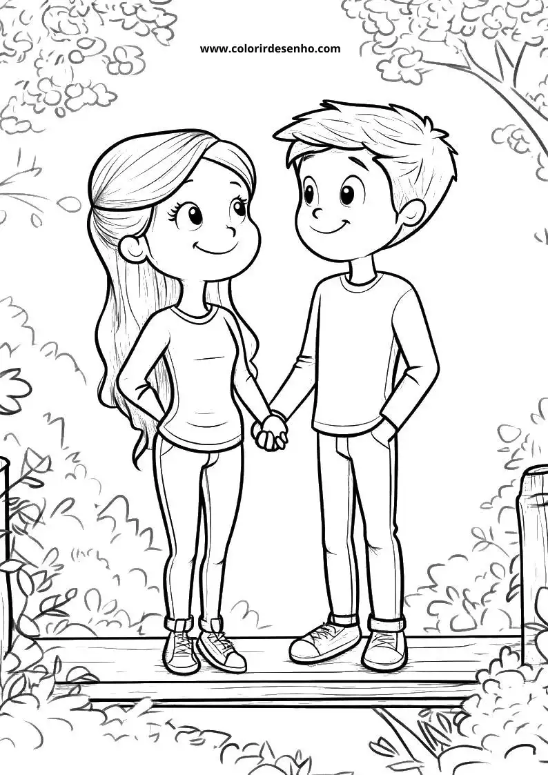 Couples Picture Coloring Pages 1