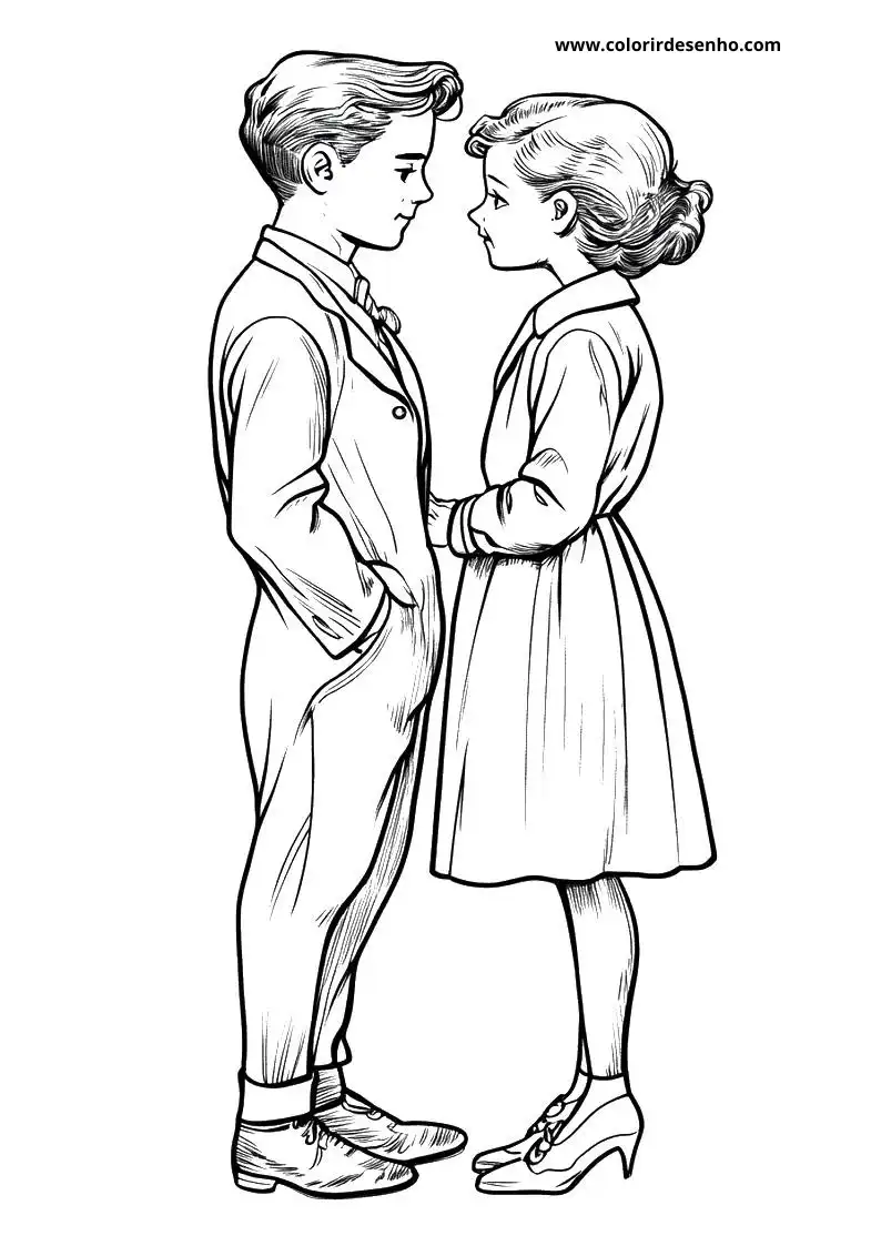 Couples Picture Coloring Pages 6