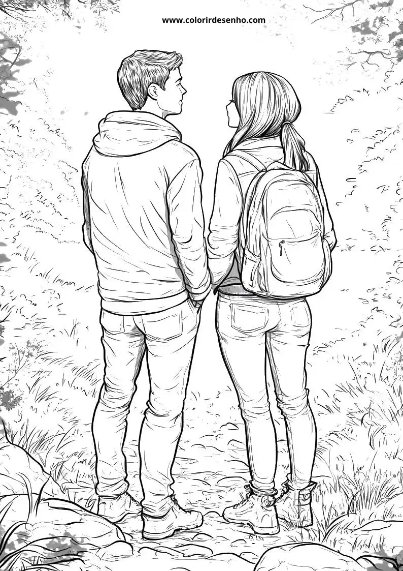 Couples Picture Coloring Pages 8