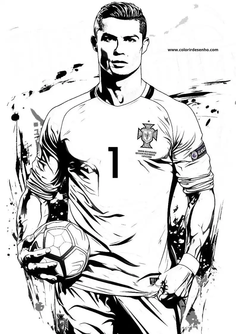 Cristiano Ronaldo Coloring Pages 7