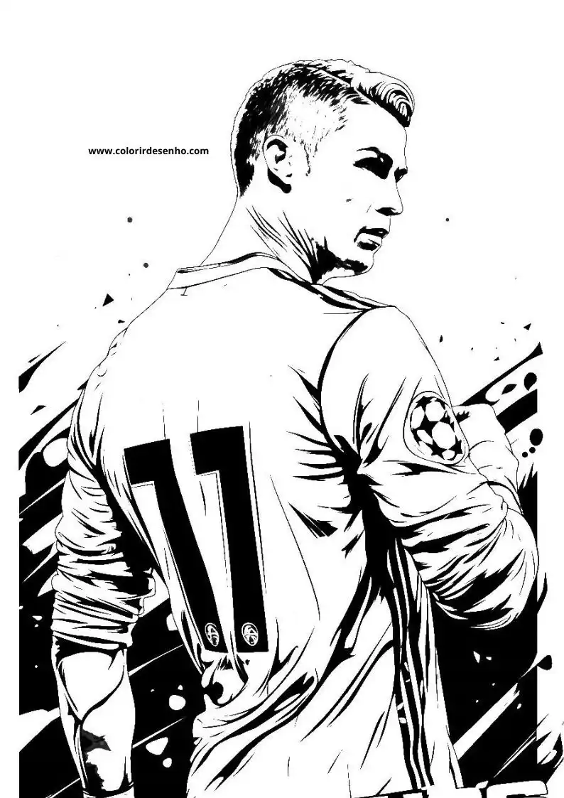 Cristiano Ronaldo Coloring Pages For Kids And Adults 1