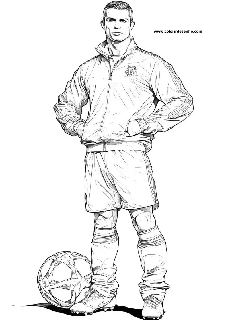 Cristiano Ronaldo Coloring Sheet 4