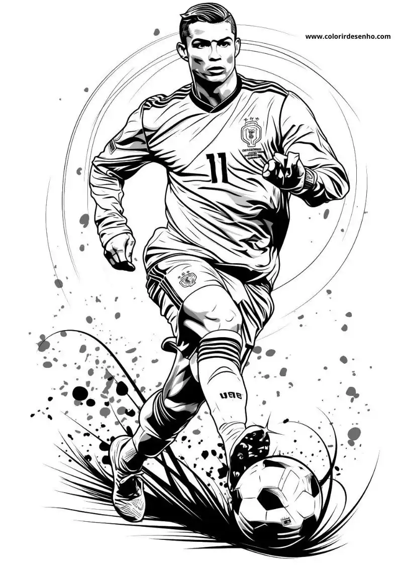 Cristiano Ronaldo Coloring Sheet 6