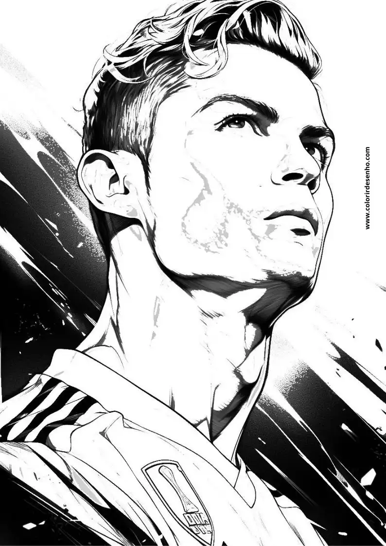 Cristiano Ronaldo Drawing For Kids To Color 1