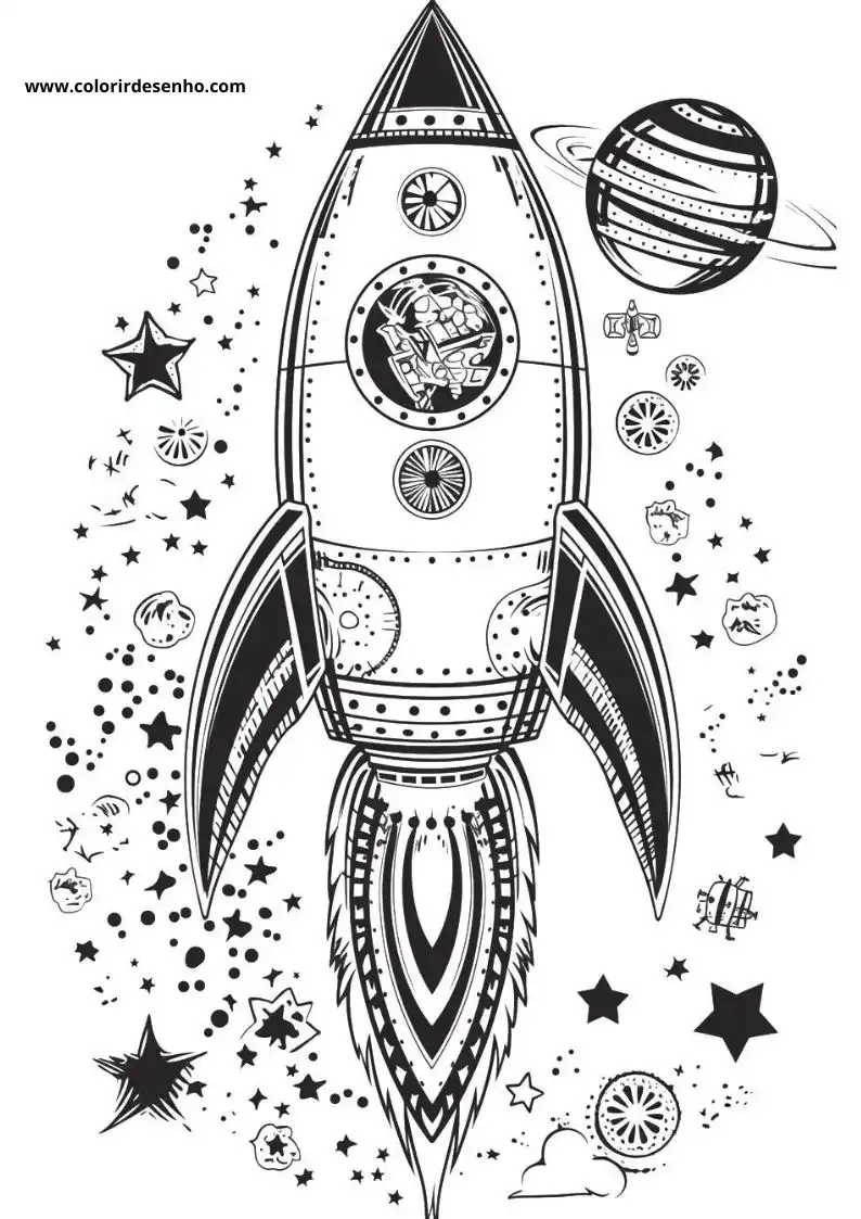 Cute Astronaut Coloring Pages 4