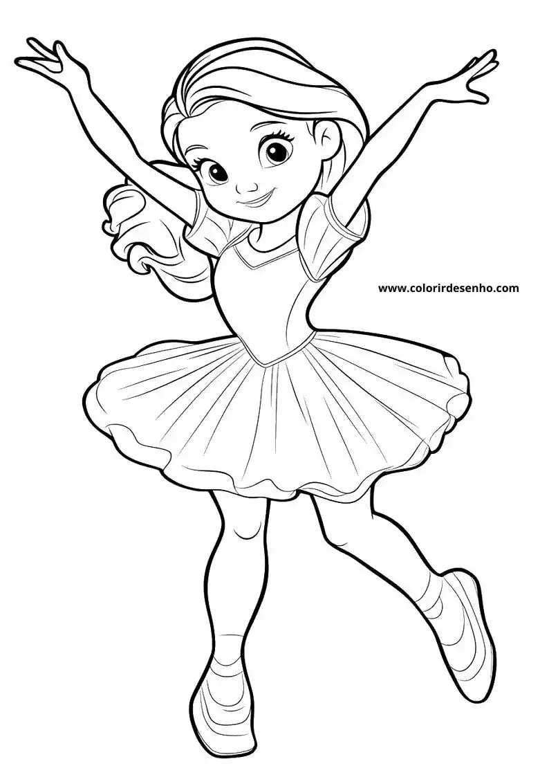 Cute Ballerina Coloring Pages 10