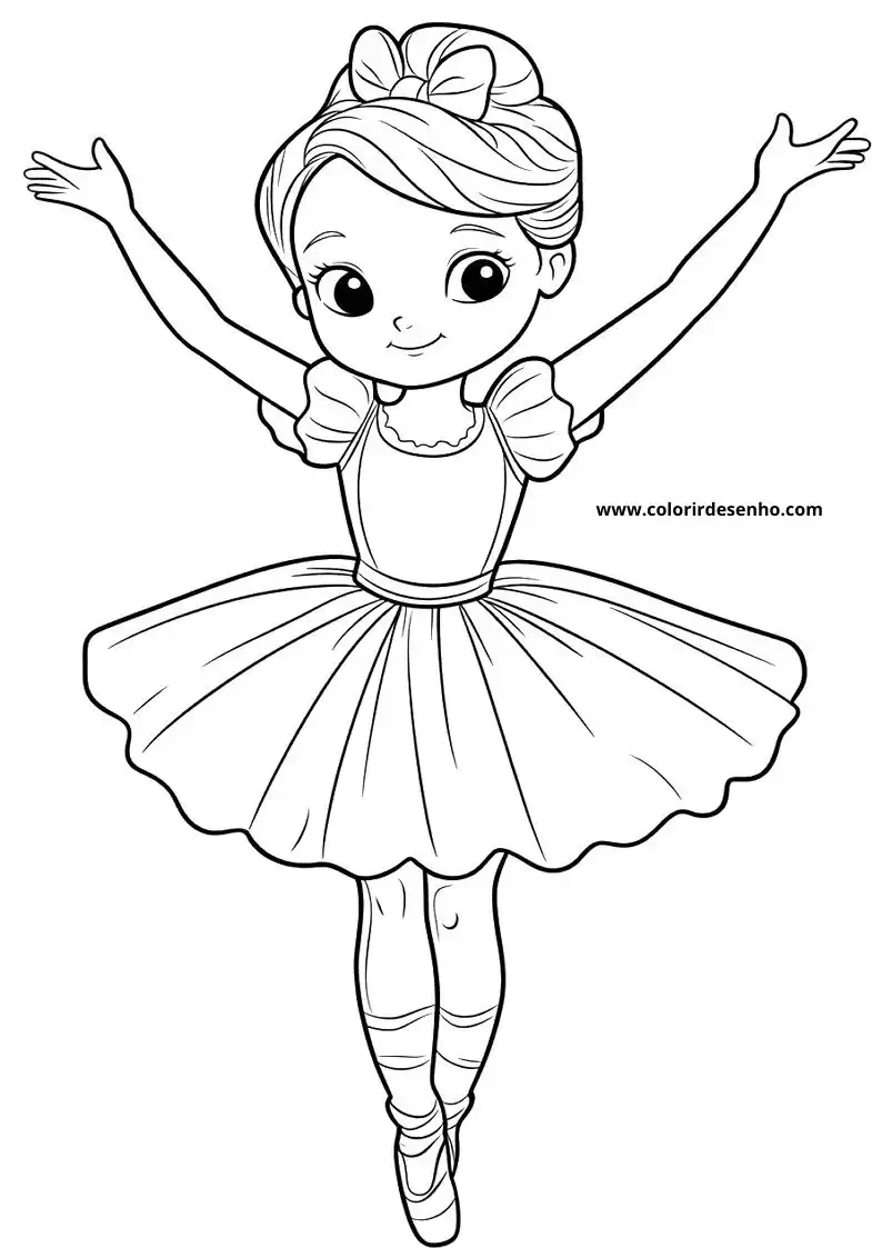 Cute Ballerina Coloring Pages 5