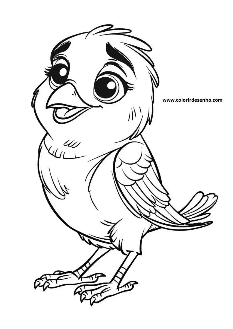 Cute Bird Coloring Pages 1