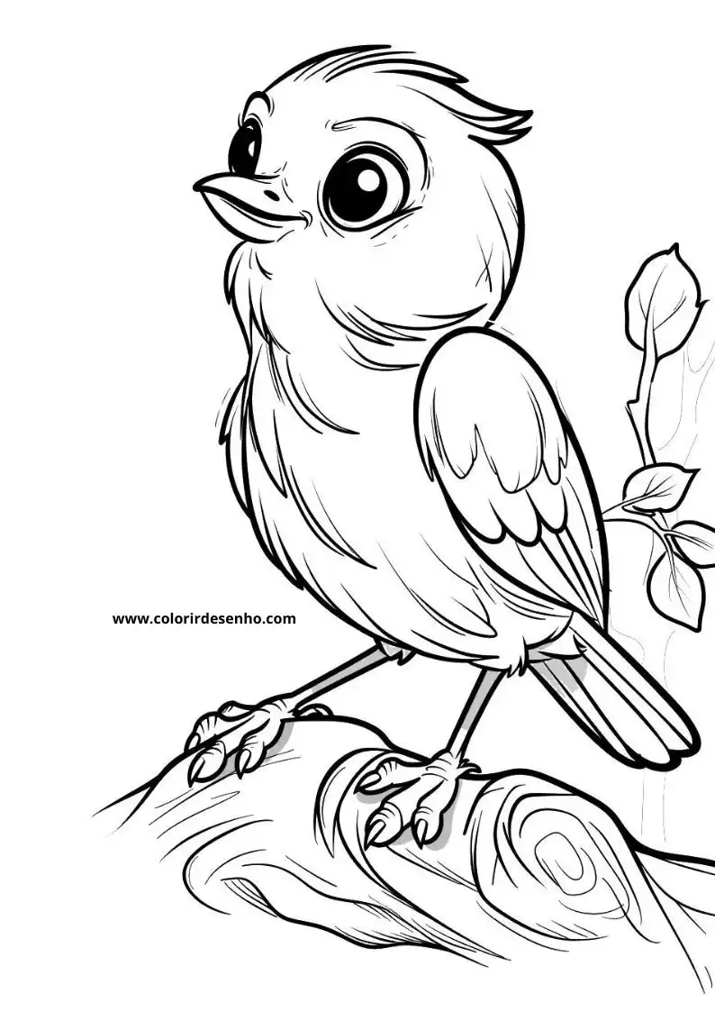Cute Bird Coloring Pages 4