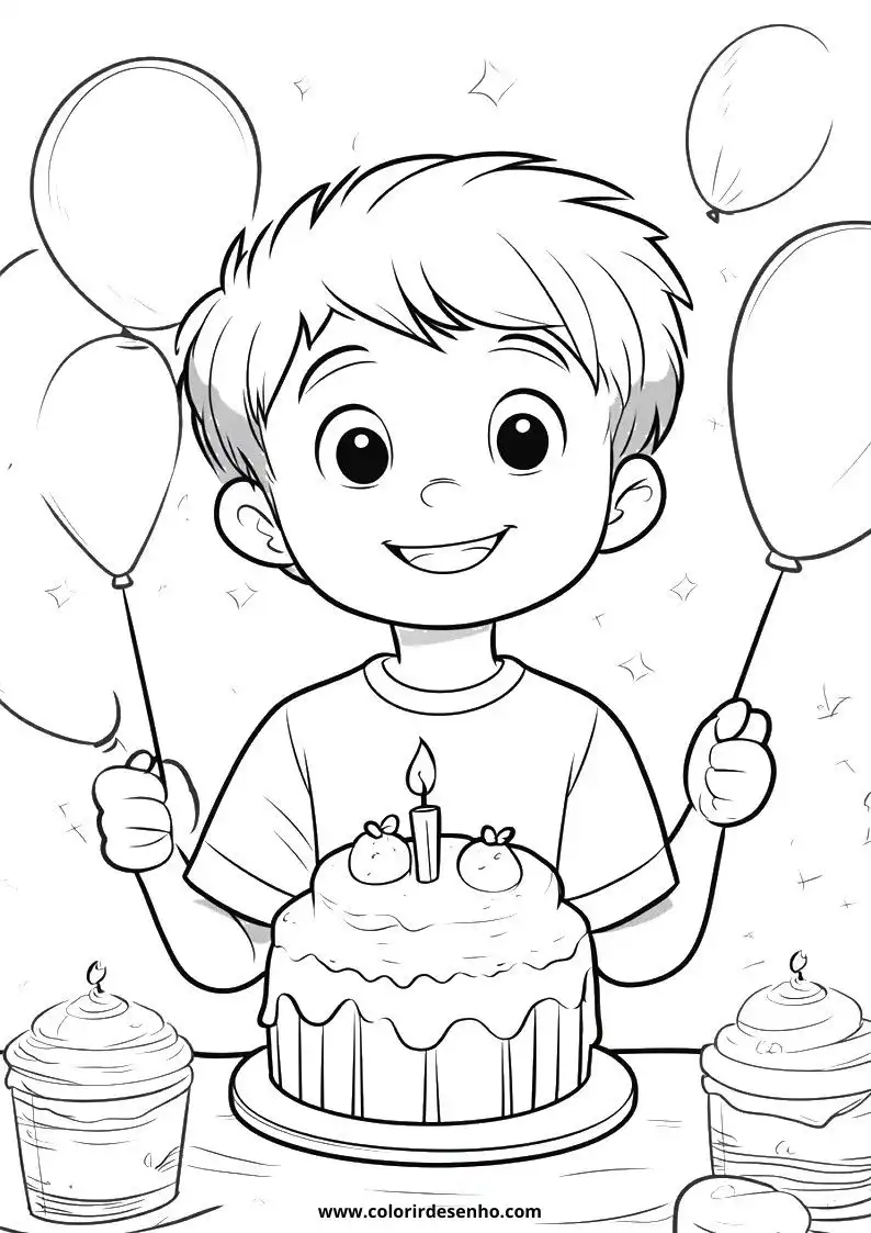 Cute Birthday Coloring Pages 1