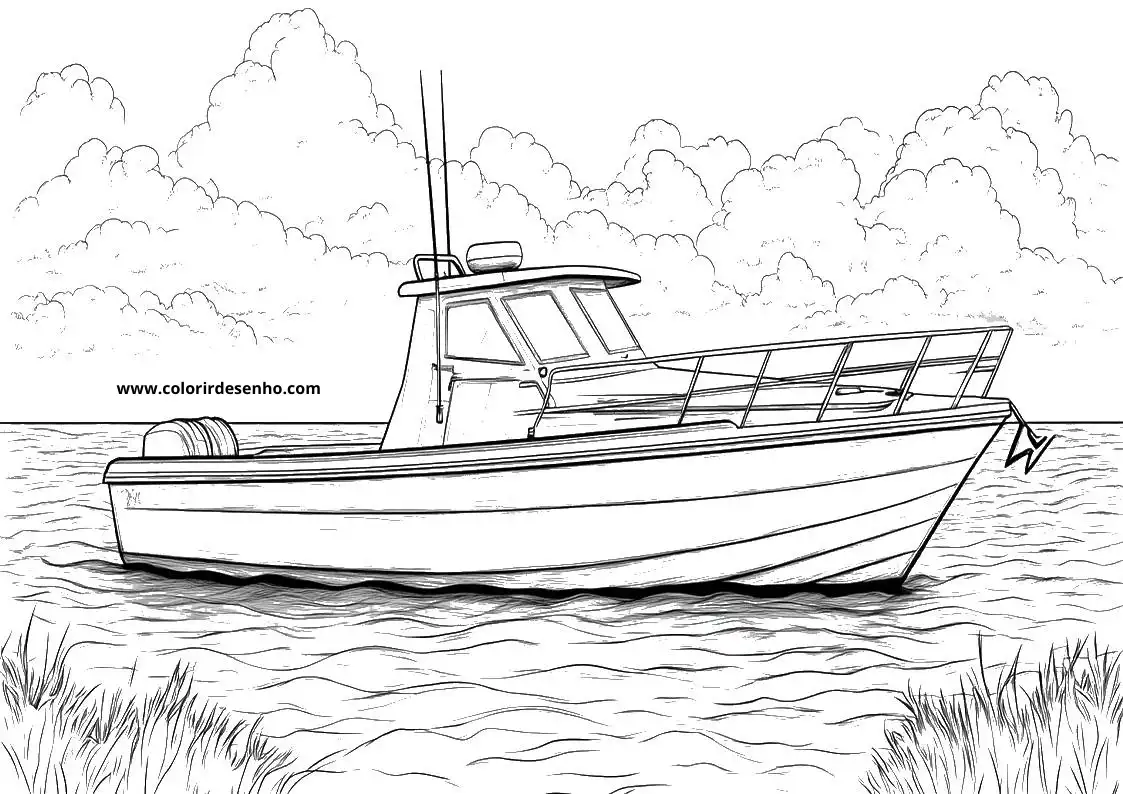 Cute Boat Coloring Pages 1
