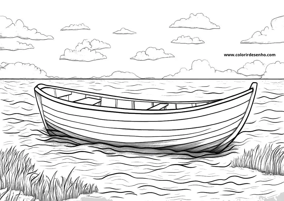 Cute Boat Coloring Pages 3