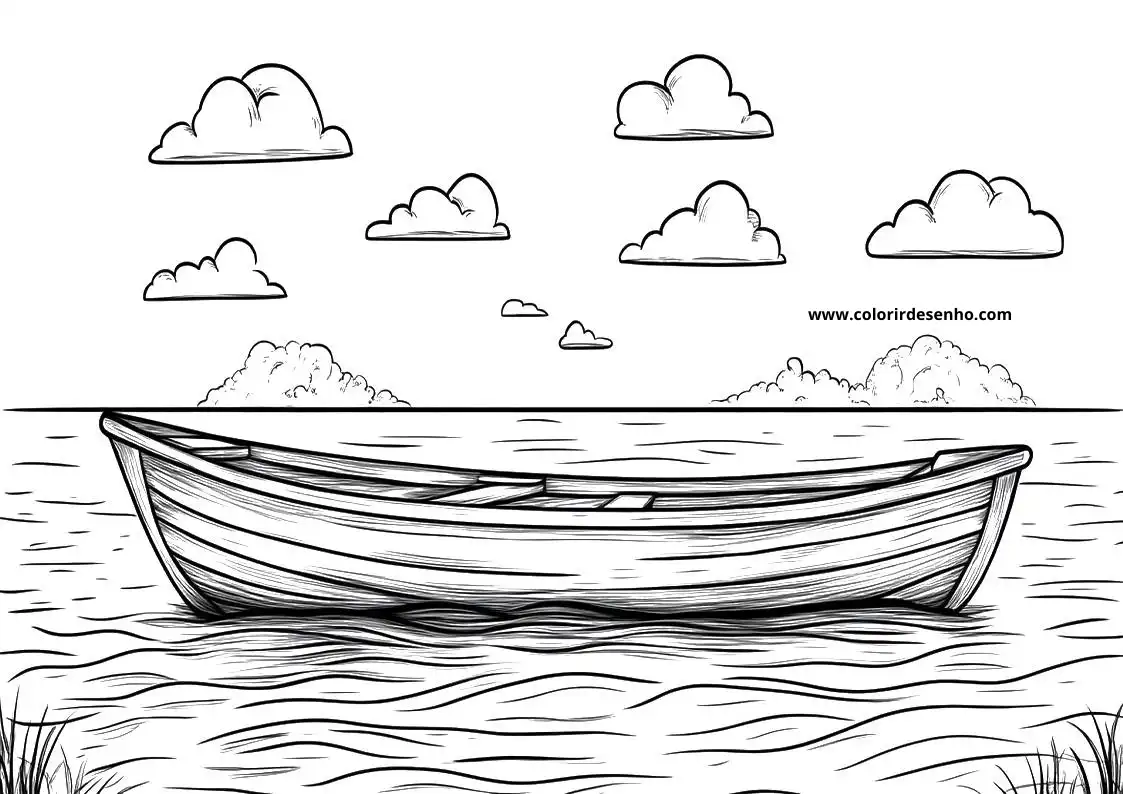 Cute Boat Coloring Pages 4