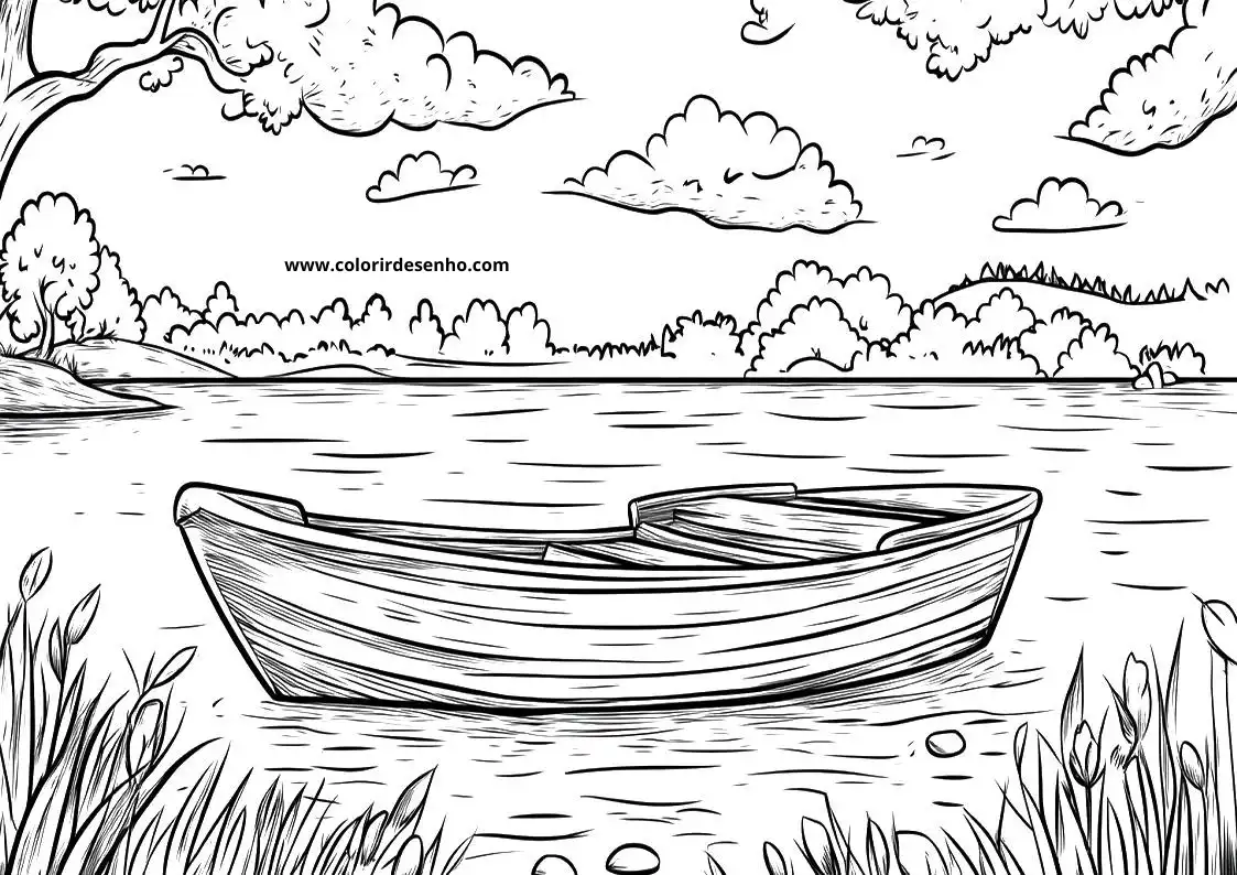 Cute Boat Coloring Pages 5