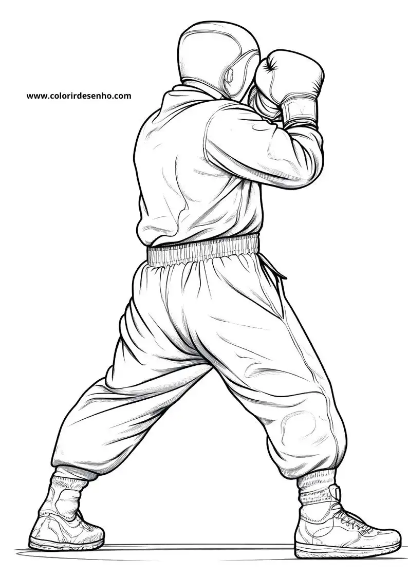 Cute Boxing Coloring Pages 1