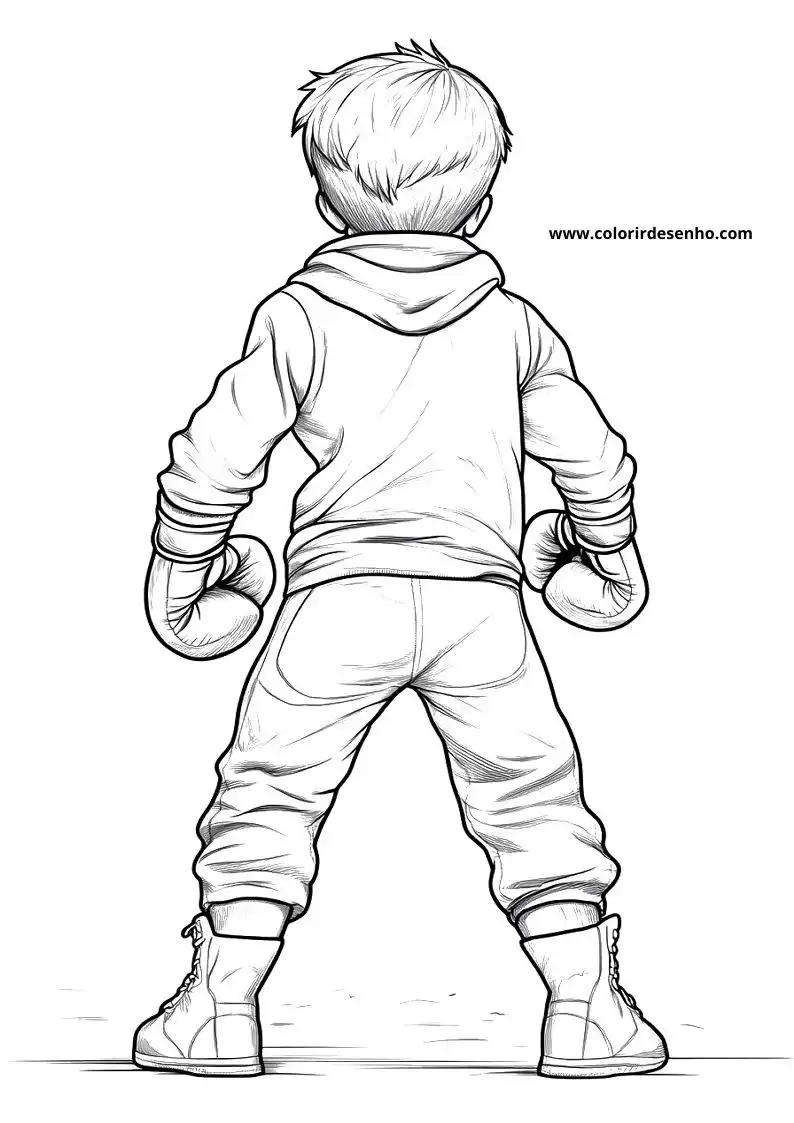 Cute Boxing Coloring Pages 12
