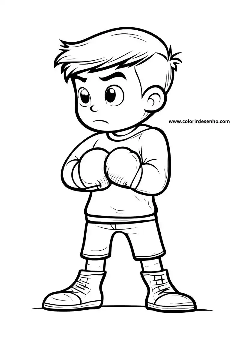 Cute Boxing Coloring Pages 2