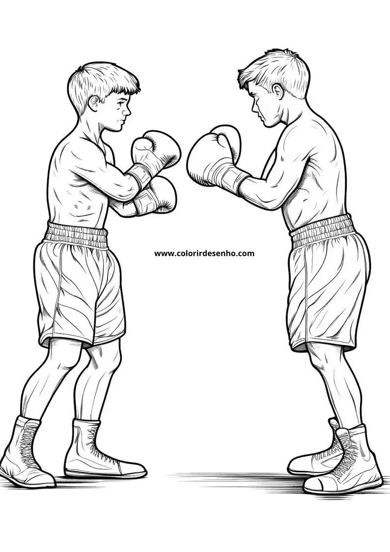 Cute Boxing Coloring Pages 3