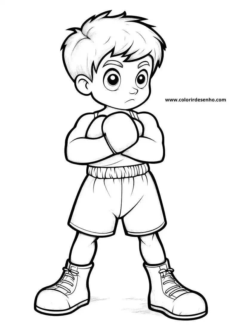 Cute Boxing Coloring Pages 4