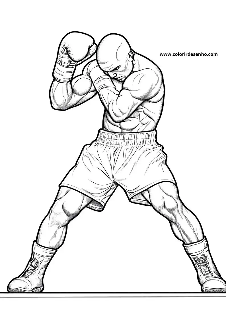 Cute Boxing Coloring Pages 5