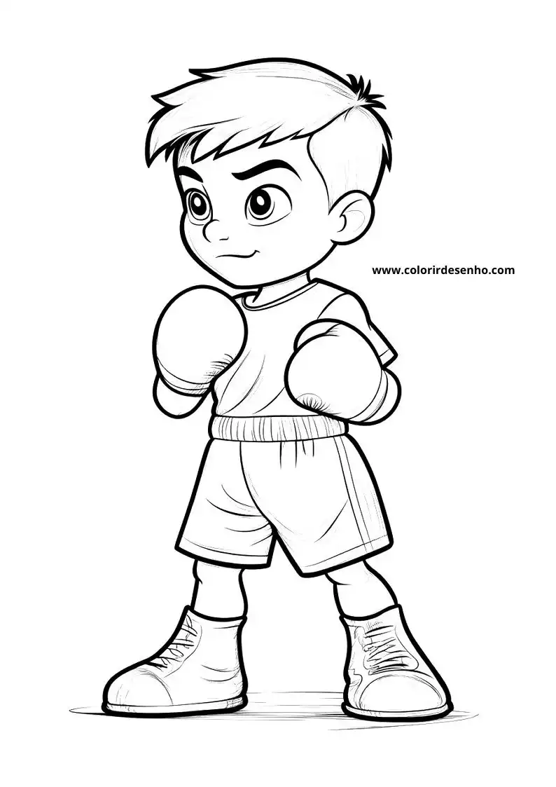 Cute Boxing Coloring Pages 6