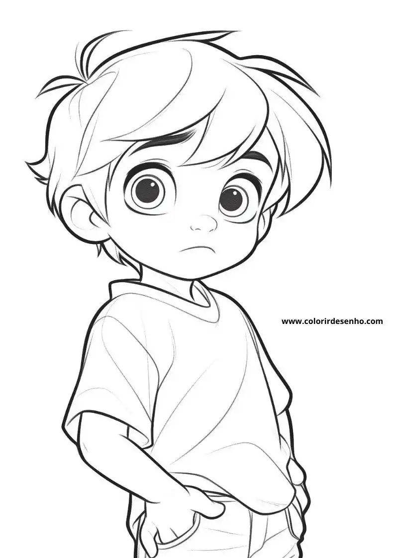 Cute Boy Coloring Pages 10