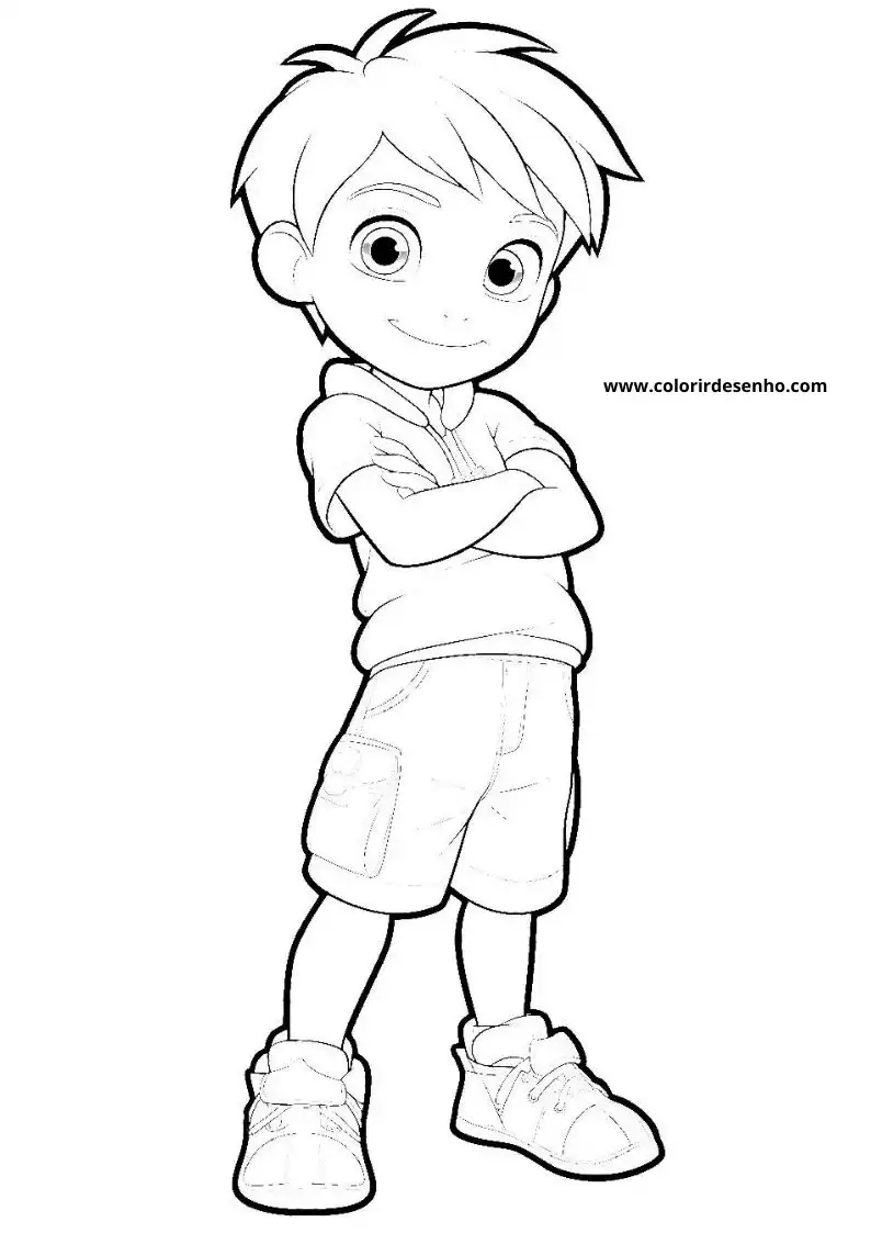 Cute Boy Coloring Pages 2