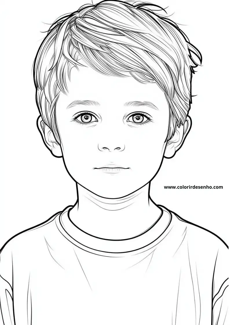 Cute Boy Coloring Pages 5